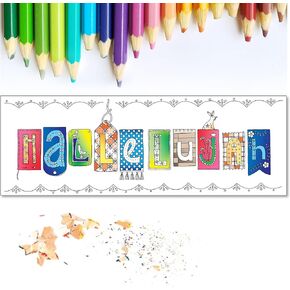 Christian Colouring Bookmarks, Psalms, Pack of 10 Different Designs, with Coloured Bible Verse on Reverse. Makes a Great Christian Gift for Adults or Children, by Just Cards Direct. (White/EPBM)