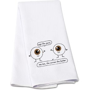 G2TUP Eye Doctor Gift Eye Like Puns Makeup Bag Optometrist Ophthalmologist Cosmetic Bag Optician Gift Optometry Zipper Travel Bag (Eye Like Puns White Bag)
