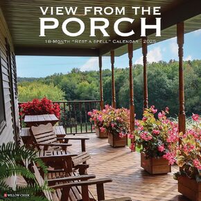 Willow Creek Press Porch View Monthly 2025 Wall Calendar (12" x 12")