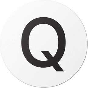 1 inch, Round Alphabet Letter J Inventory Stickers - Circle Dot Labels are Ideal for Counting, QC, Address Labels, Inventory Control (300 Labels, Black & White)