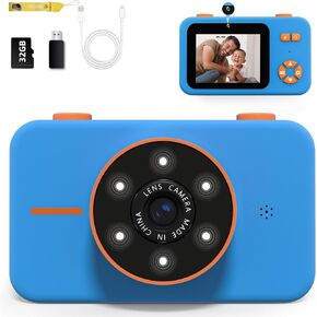 Makolle Kids Camera,Kids Camera for Boys,Kids Digital Camera Kids Video Camera for vlogging Christmas Birthday Gifts for Boys Age 3-9 Portable Toy for 3 4 5 6 7 8 Year Old Boys with 32GB SD Card