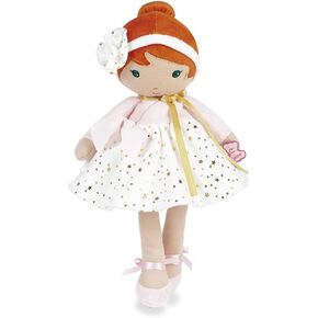 Kaloo Tendresse - My First Fabric Doll Valentine 15.7" Tall - Ginger Hair and Cream Dress - Washable - Ages 0+ - K971100