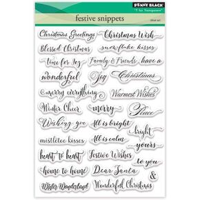 Penny Black Clear Stamp Set, 30-387,Festive snippets