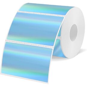 3x2 Inch Holographic Thermal Labels, Purple Thermal Sticker Labels, Rainbow Glitter Thermal Stickers for Price, Barcode, Mailing, Name, DIY Custom Logo Design, 200 Labels/1 Roll