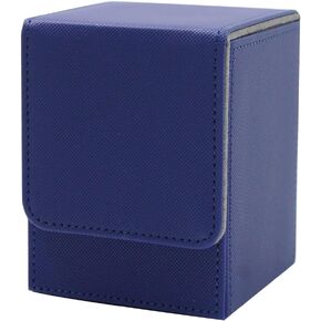 Trading Card Box, Collectible Trading Card Cases, Card Deck Box Storage Box Case Deck Box Card Holder, Can hold around 100 cards (Blue)