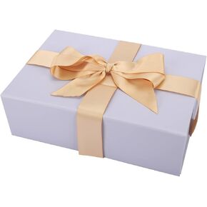 MONDEPAC Gift Box 11x7.5x3.5 Inches,Purple Gift Box with Magnetic Lid，Large Gift Box Contains Card, Ribbon, Shredded Paper Filler Gift Box for Valentine's Day Gift Packaging