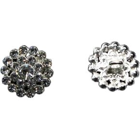 أزرار Leekayer 10 قطع أزرار كريستالية للسترات، أزرار معطف 15 مم أزرار ماسية زجاجية فضية لأزرار تزيين حقيبة القبعة بكميات كبيرة in Kuwait