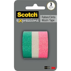 Scotch Expressions Washi Tape, Variable Sizes, 3 Rolls/Pack (C1017-3-P6)