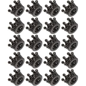 ULTNICE 20pcs Mini Crown Alloy Charms DIY 3D Vintage Style Crown Beads for DIY Crafts Jewelry Keychain Making Accessories