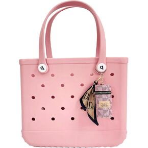 QTMY Coin Purse Change Purse Keychian Charms for Bogg Bag Accessories Rubber Beach Bag, Boho Purse Charms,109Pink