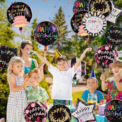 32 قطعة من بالونات رقائق الألومنيوم لحفلات عيد الميلاد السعيد - بالون مايلر العائم من الهيليوم مقاس 45.72 سم لمستلزمات زينة حفلات أعياد الميلاد، 8 أنماط (مجموعة 05) in Kuwait