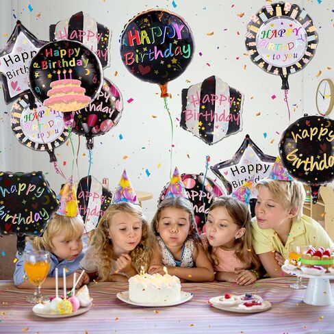 32 قطعة من بالونات رقائق الألومنيوم لحفلات عيد الميلاد السعيد - بالون مايلر العائم من الهيليوم مقاس 45.72 سم لمستلزمات زينة حفلات أعياد الميلاد، 8 أنماط (مجموعة 05) in Kuwait