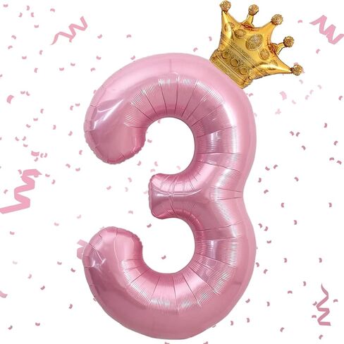 Pink 1 Balloon 40 Inch,Giant Number Balloon Mini Bow Balloon Set for Girl 1st Birthday Party Decorations,First Birthday Pink Theme Party Decorations,Pink Foil Mylar Birthday Digital Balloon in Saudi Arabia