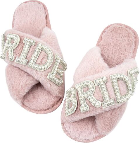 شباشب العروس الغامضة، هدايا العروس لحفلات الزفاف، شباشب ذات شريط متقاطع، شباشب زفاف ناعمة in Kuwait