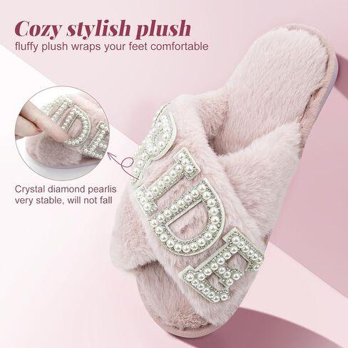 شباشب العروس الغامضة، هدايا العروس لحفلات الزفاف، شباشب ذات شريط متقاطع، شباشب زفاف ناعمة in Kuwait