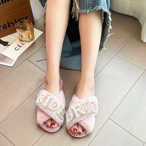 شباشب العروس الغامضة، هدايا العروس لحفلات الزفاف، شباشب ذات شريط متقاطع، شباشب زفاف ناعمة in Kuwait