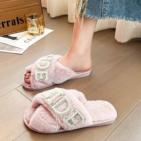 شباشب العروس الغامضة، هدايا العروس لحفلات الزفاف، شباشب ذات شريط متقاطع، شباشب زفاف ناعمة in Kuwait