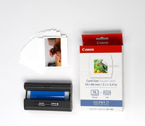 مجموعة حبر وورق مربعة الحجم من Canon KC-18IS لطابعة SELPHY CP900/CP910، 18 ورقة in Saudi Arabia