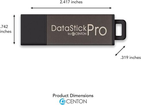 Centon Electronics S1-U2P31-32G USB 2.0 Datastick Pro (فحمي معدني)، 32 جيجابايت in Kuwait