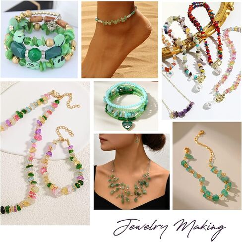 100pcs Natural Gem Stone Beads for Jewelry Making 0.5", Irregular Round Loose Crystal Beads Drilled for Bracelet Necklace Earrings Crafts Design (Indian Agate) in Kuwait