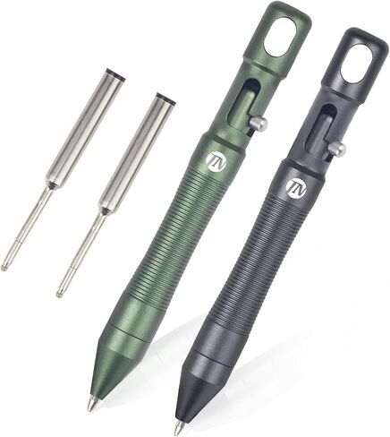 ThruNite Bolt Action Pen, Mini Ballpoint Pen, Sleek Design, Smooth Writing - Ideal for Professionals and Gifts, Replaceable Black Ink Pens for Office, Working, Writing, Construction Work (Dark Green) in Saudi Arabia