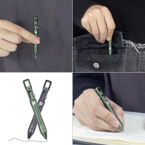 ThruNite Bolt Action Pen, Mini Ballpoint Pen, Sleek Design, Smooth Writing - Ideal for Professionals and Gifts, Replaceable Black Ink Pens for Office, Working, Writing, Construction Work (Dark Green) in Saudi Arabia