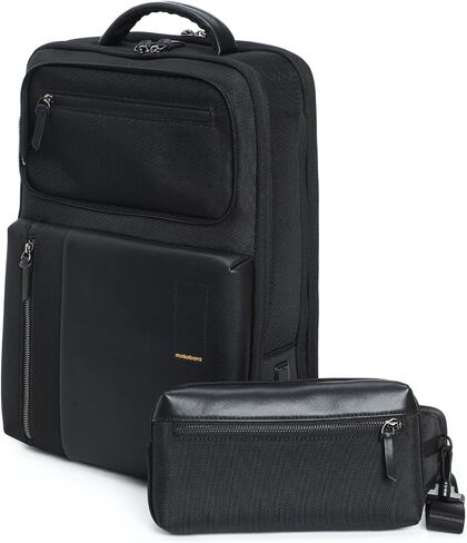 MOKOBARA Unisex-Adult The Overnighter Backpack Blue Vegan Leather Expandable Water Resistant (23L) Trave Laptop (16") Work Bag With Detachable Sling Bag New 2022 - Model Medium Headspace in Saudi Arabia