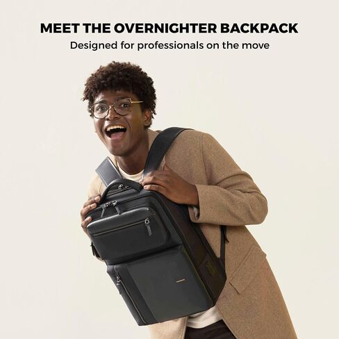 MOKOBARA Unisex-Adult The Overnighter Backpack Blue Vegan Leather Expandable Water Resistant (23L) Trave Laptop (16") Work Bag With Detachable Sling Bag New 2022 - Model Medium Headspace in Saudi Arabia