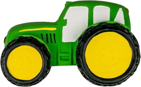 Farm Squeaker Natural Rubber Animal Dog Toy for Small Medium Large Dog Toy, Green Tractor in Saudi Arabia