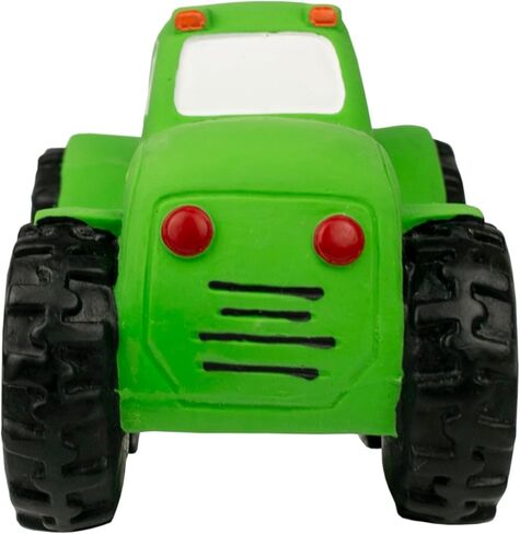 Farm Squeaker Natural Rubber Animal Dog Toy for Small Medium Large Dog Toy, Green Tractor in Saudi Arabia