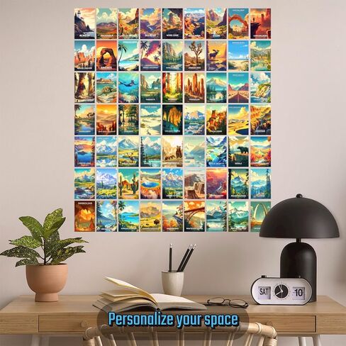 LCLAIDYDY 63 National Parks Postcard Set,Vintage Travel Posters Illustrations Postcards,U.S. National Parks Post Cards for Kids Students Teachers Mailing 4x6 in Saudi Arabia