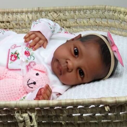 Angelbaby Realistic Reborn Baby Doll Look Real 18inch Newborn Silicone Baby Girl Dolls Soft Weighted Lifelike Cute Bebes Reborn Infant Rebirth Doll Sets for Toddler GiftsV in Saudi Arabia