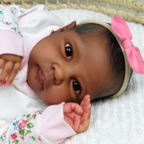 Angelbaby Realistic Reborn Baby Doll Look Real 18inch Newborn Silicone Baby Girl Dolls Soft Weighted Lifelike Cute Bebes Reborn Infant Rebirth Doll Sets for Toddler GiftsV in Saudi Arabia