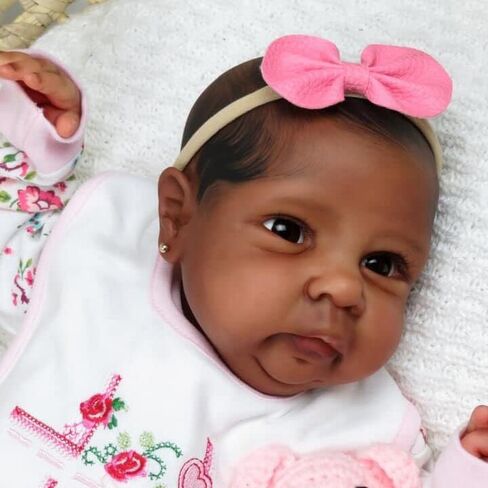 Angelbaby Realistic Reborn Baby Doll Look Real 18inch Newborn Silicone Baby Girl Dolls Soft Weighted Lifelike Cute Bebes Reborn Infant Rebirth Doll Sets for Toddler GiftsV in Saudi Arabia