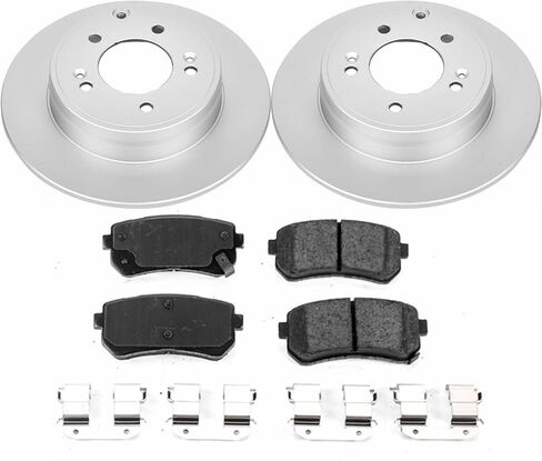 Power Stop KOE7505 Rear Autospecialty Brake Kit OE Replacement Brake Rotors and Ceramic Brake Pads For Sonata Optima [Application Specific] in Saudi Arabia