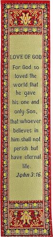 The Ten Commandments, Bulk Pack of 4 Woven Fabric Bible Verse Bookmarks, Silky Soft & Flexible Religious Bookmarkers for Novels Books & Bibles, Memory Verse Gift, Traditional Turkish Woven Design in Kuwait
