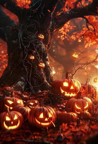IMLQJES Halloween Diamond Art Painting Kit for Adults - 5D Gem Art Stress Relief Craft in Haunted Pumpkin Forest - Horror Diamond Painting Halloween Thanksgiving Gift 12x16 Inch in Saudi Arabia
