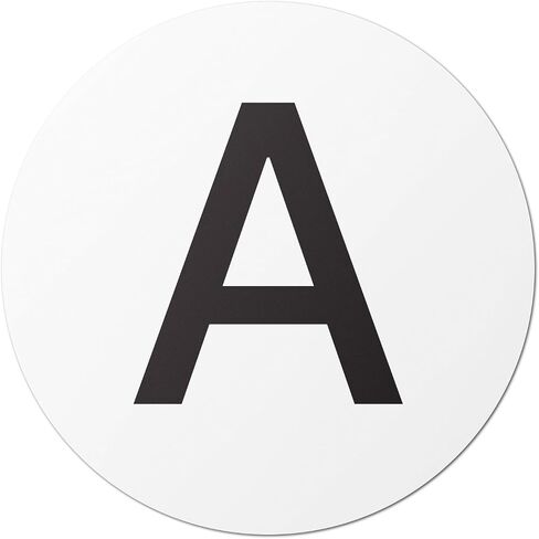 ملصقات جرد مستديرة على شكل حرف J مقاس 2.54 سم - ملصقات منقطة دائرية مثالية للعد ومراقبة الجودة وملصقات العناوين والتحكم في المخزون (300 ملصق، أسود وأبيض) in Saudi Arabia
