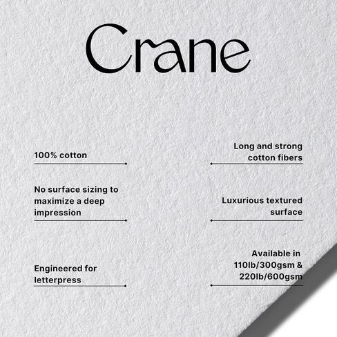 Crane's Lettra 100% Cotton Paper 600gsm/220lb, 100 Qty, 5x7 (A7), Pearl White in Saudi Arabia