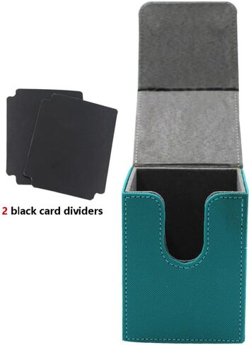 Trading Card Box, Collectible Trading Card Cases, Card Deck Box Storage Box Case Deck Box Card Holder, Can hold around 100 cards (Blue) in Saudi Arabia