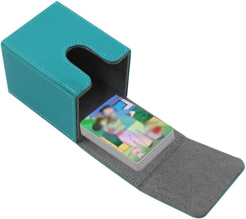 Trading Card Box, Collectible Trading Card Cases, Card Deck Box Storage Box Case Deck Box Card Holder, Can hold around 100 cards (Blue) in Saudi Arabia