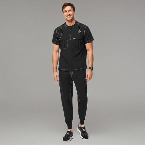 قميص FIGS Milot Cargo Scrub للرجال - مقاس كلاسيكي، 4 جيوب، مضاد للتجاعيد، مقشر رجالي قابل للتمدد في 4 اتجاهات - حصريًا لأمازون in Kuwait