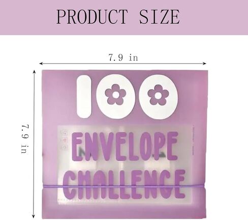 100 Envelope Challenge Binder - Cash Saving Challenge Kit - 7.9''x7.9'' Money Saving Binder Money Savings Challenges Book with Cash Envelopes - Easy and Funny Way to Save $5,050 (Pink) in Saudi Arabia