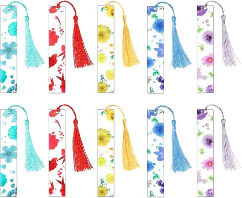 Epoxy Bookmark Dried Flower Resin Bookmark Pressed Flower Bookmark Transparent acrylic bookmark for Kids Woman Teacher Students Reading Planner Book Club ForgetMeNot in Kuwait