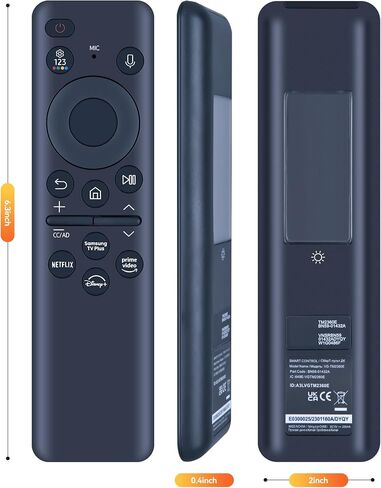 BN59-01391A Solar Voice Replacement Remote for Samsung Frame TV Remote with Bluetooth Rechargeable Solar Cell, Compatible with Samsung 2021-2023 Neo LED Smart 4K Ultra HD TV, 4 Shortcut Buttons, White in Saudi Arabia