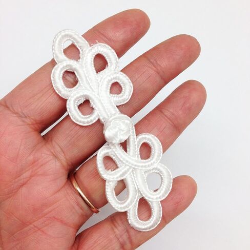 PEPPERLONELY 10 Pairs 8cm Chinese Knots Frog Buttons Closure Sewing Fasteners for Sweater Cloak Coats Scarf Cardigan and Costumes Outfit Sewing, Gold in Kuwait