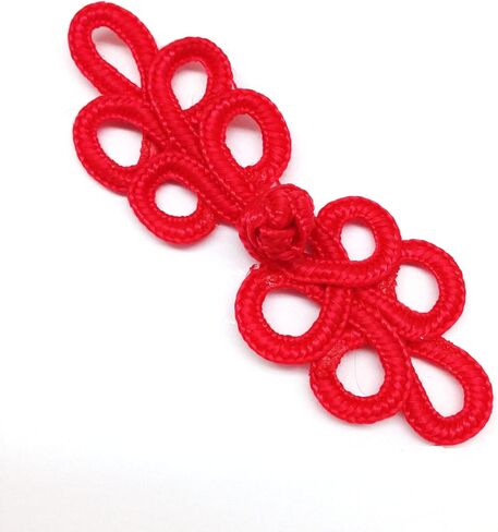 PEPPERLONELY 10 Pairs 8cm Chinese Knots Frog Buttons Closure Sewing Fasteners for Sweater Cloak Coats Scarf Cardigan and Costumes Outfit Sewing, Gold in Kuwait
