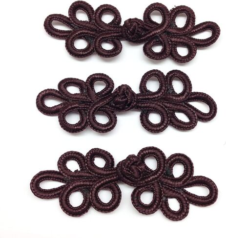PEPPERLONELY 10 Pairs 8cm Chinese Knots Frog Buttons Closure Sewing Fasteners for Sweater Cloak Coats Scarf Cardigan and Costumes Outfit Sewing, Gold in Kuwait