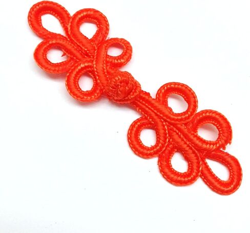 PEPPERLONELY 10 Pairs 8cm Chinese Knots Frog Buttons Closure Sewing Fasteners for Sweater Cloak Coats Scarf Cardigan and Costumes Outfit Sewing, Gold in Kuwait