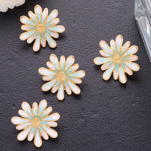 4 PCS Rhinestone Pearl Buttons Embellishments, Sparkly Crystal Decorations for Sewing Crafts Clothing DIY Jewelry Making Wedding Accessory Bouquet (Pearl-2) in Saudi Arabia